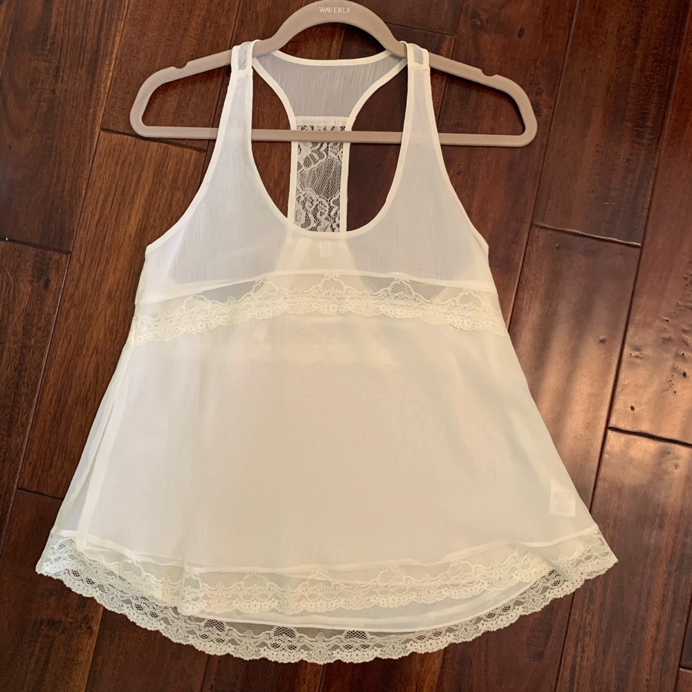 Racerback Top with Lace Details